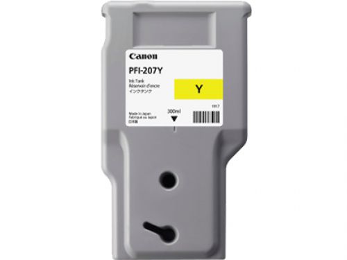 Canon PFI-207Y (300ml) Ink Tank (Yellow)