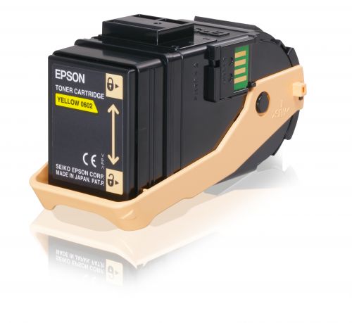 Epson 0602 High Capacity Toner Cartridge (Yield 7,500 Pages) Yellow for AcuLaser C9300N Series Colour Laser Printers
