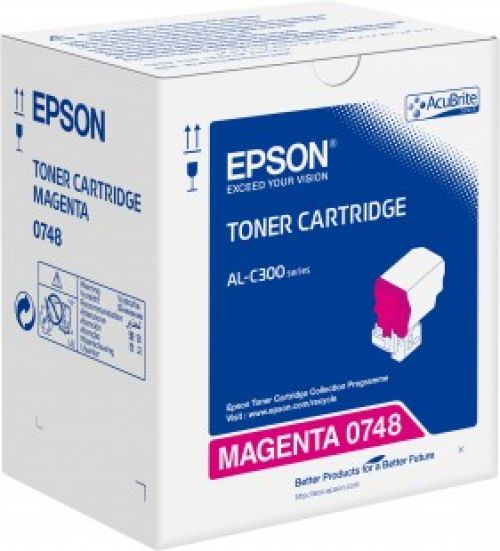 Epson 0748 (Yield 8,800 Pages) Magenta Standard Capacity Toner Cartridge for WorkForce AL-C300DN/AL-C300N/AL-C300DTN/AL-C300TN Printers