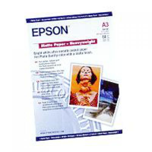 Epson (A3) Heavy Weight Matte Paper (50 Sheets) 167gsm (White)