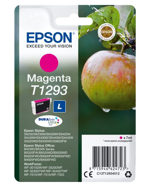 Epson Apple T1293 (7ml) Durabrite Ultra Ink Cartridge (Magenta)