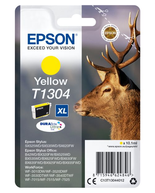 Epson Stag XL T1304 (10.1ml) Durabrite Ultra Ink Cartridge (Yellow)