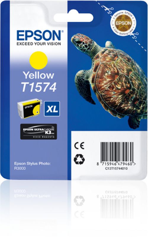 Epson Turtle T1574 (Volume: 25.9ml) Yellow Ink Cartridge