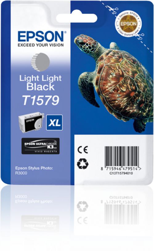 Epson Turtle T1579 (Volume: 25.9ml) Light Light Black Ink Cartridge