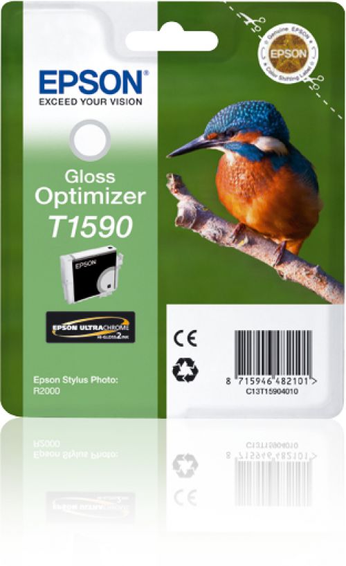 Epson Kingfisher T1590 (Volume: 17ml) Clear Gloss Optimiser Ink Cartridge