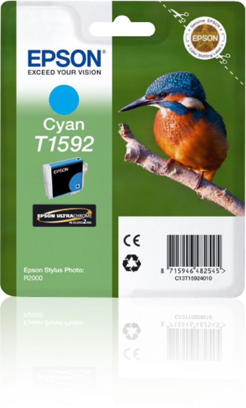 Epson Kingfisher T1592 (Volume: 17ml) Cyan Ink Cartridge