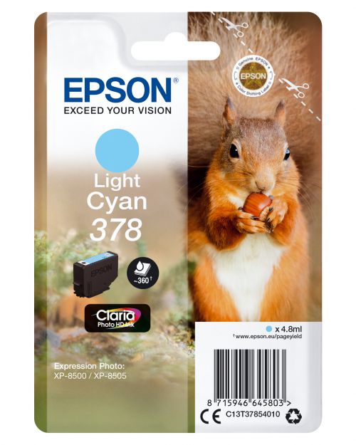 Epson Squirrel 378 (4.8ml) Claria Photo HD Light Cyan Ink Cartridge