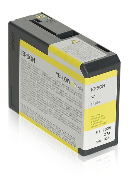 Epson T5804 (Volume: 80ml) Yellow Ink Cartridge