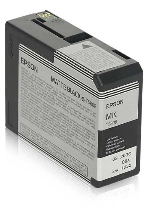 Epson T5808 (Volume: 80ml) Matte Black Ink Cartridge