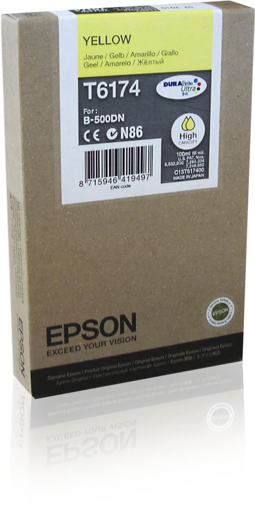 Epson T6174 High Capacity Yellow Ink Cartridge for B500DN