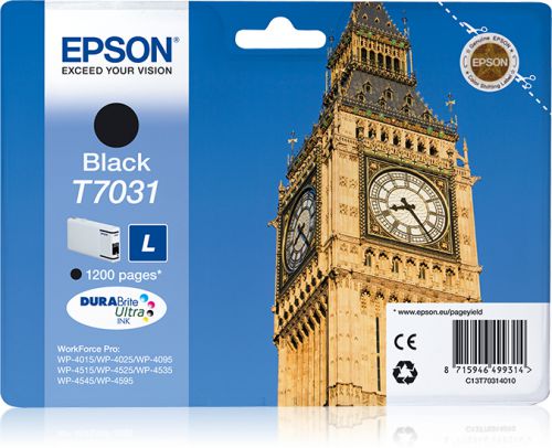 Epson Big Ben T7031 (Yield: 1,200 Pages) Black Ink Cartridge