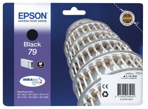 Epson Tower of Pisa 79 (Yield: 900 Pages) Durabrite Black Ink Cartridge