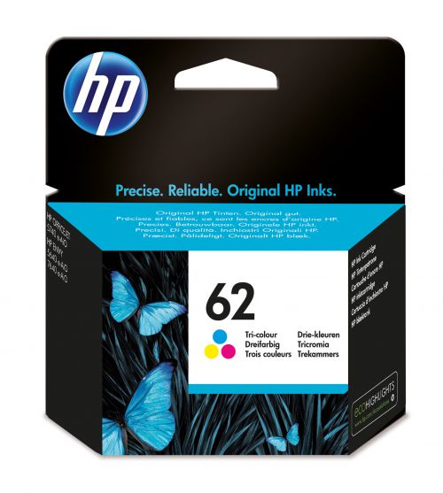 HP 62 (Yield 165 Pages) Tri-colour Original Ink Cartridge for ENVY 5640/ENVY 7640/Officejet 5740 e-All-in-One Inkjet Printers
