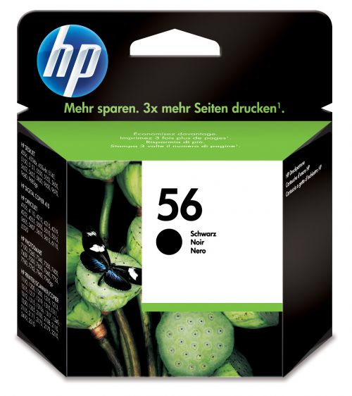 HP 56 Black InkJet Print Cartridge (Yield 520 Pages)