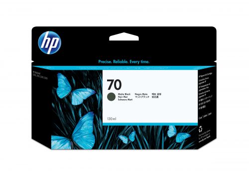 HP 70 Matte Black Ink Cartridge (130ml) with Vivera Ink