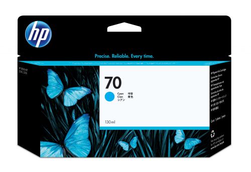 HP 70 Cyan Colour Ink Cartridge (130ml) with Vivera Ink