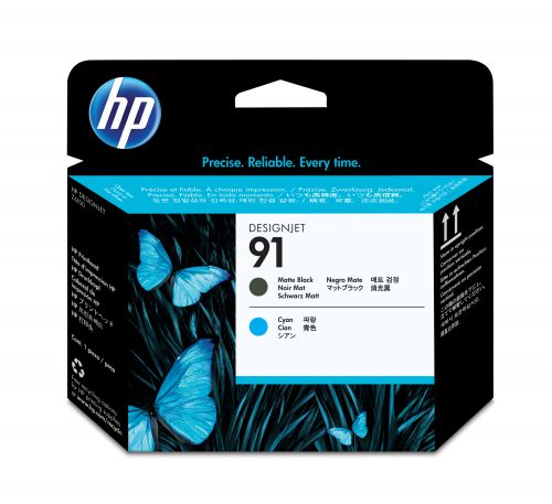 HP No 91 Matte Black and Cyan Printhead