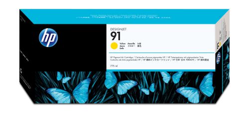 HP 91 Ink Cartridge (775 ml) with Vivera Ink (Yellow)