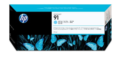 HP 91 Ink Cartridge (775 ml) with Vivera Ink (Light Cyan)
