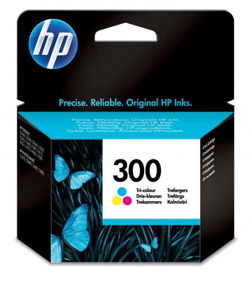 HP 300 (Yield 165 Pages) Tri-Colour Ink Cartridge with Vivera Inks