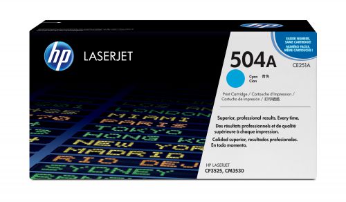 HP 504A (Yield: 7,000 Pages) Cyan Toner Cartridge