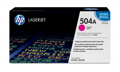 HP 504A (Yield: 7,000 Pages) Magenta Toner Cartridge