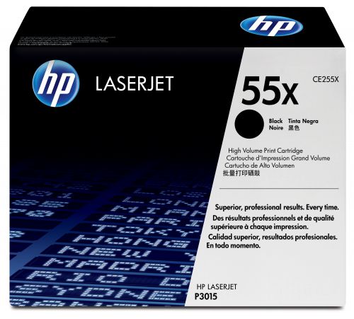 HP 55X (Yield: 12,500 Pages) High Yield Black Toner Cartridge