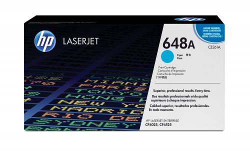 HP 648A (Yield: 11,000 Pages) Cyan Toner Cartridge