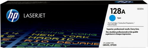 HP 128A (Yield: 1,300 Pages) Cyan Toner Cartridge