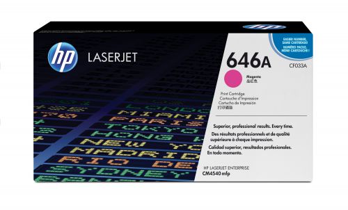 HP 646A Magenta Smart Print Cartridge (Yield 12,500 Pages) for Colour LaserJet Enterprise CM4540mfp Printers