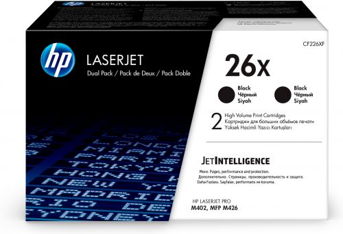 HP 26X (Yield: 9,000 Pages) High Yield Original Toner Cartridge (Black) Dual Pack