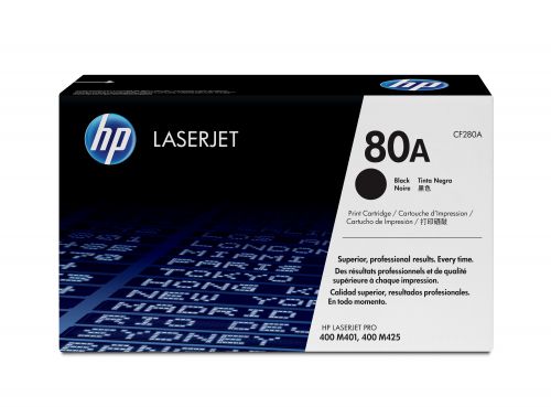 HP 80A (Yield: 2,700 Pages) Black Toner Cartridge