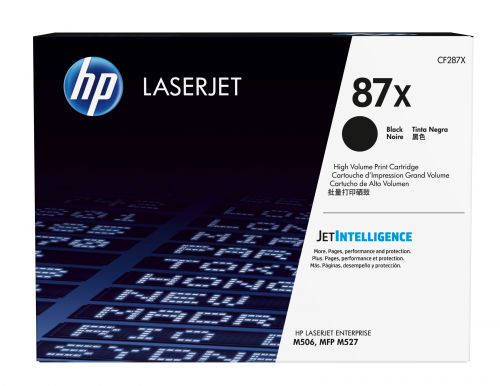 HP 87X (Yield: 18,000 Pages) High Yield Black Laser Toner Cartridge