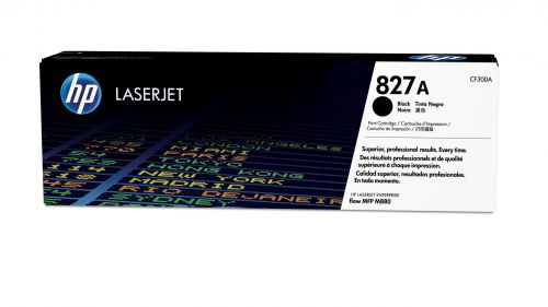 HP 827A (Yield 29,500 Pages) Black Original LaserJet Toner Cartridge for LaserJet Enterprise M880z/M880z+ Multifunction Printers