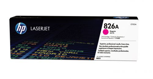 HP 826A (Yield 31500 Pages) Magenta Original LaserJet Toner Cartridge for Color LaserJet CP6015n Printer