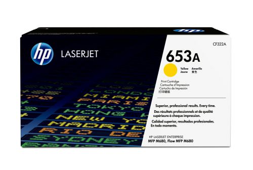 HP 653A (Yield 16500 Pages) Yellow Original LaserJet Toner Cartridge for LaserJet Enterprise M680z/M680dn/M680f Laser Printers