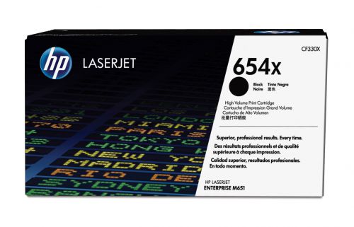 HP 654X (Yield: 20,500 Pages) High Yield Black Toner Cartridge
