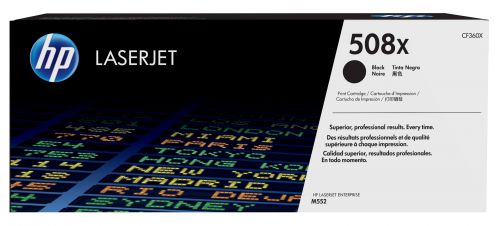 HP 508X (Yield: 12,500 Pages) High Yield Black Toner Cartridge