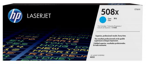 HP 508X (Yield: 9,500 Pages) High Yield Cyan Toner Cartridge