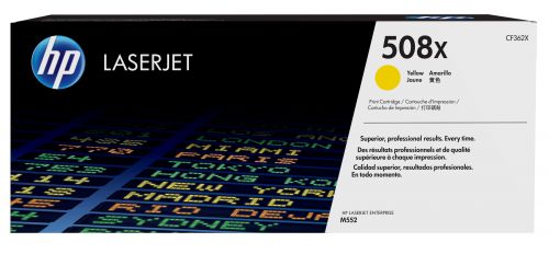 HP 508X (Yield: 9,500 Pages) High Yield Yellow Toner Cartridge