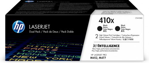HP 410X (Yield 6,500 Pages) High Yield Black Original LaserJet Toner Cartridge (Dual Pack)
