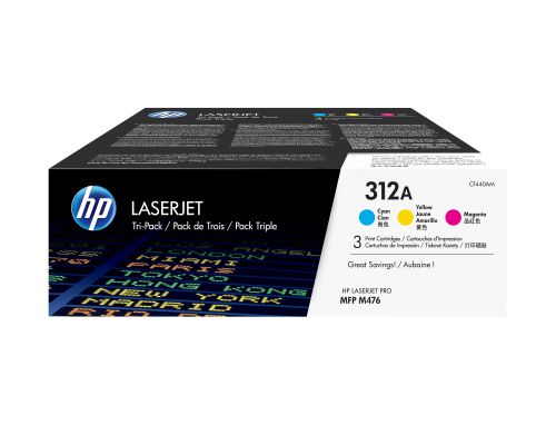 HP 312A (Yield: 2,700 Pages) Cyan/Magenta/Yellow Toner Cartridge Pack of 3