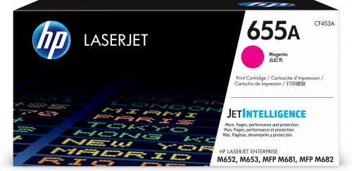 HP 655A (Yield 10,500 Pages) Original LaserJet Toner Cartridge (Magenta)