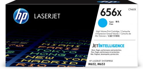 HP 656X (Yield 22,000 Pages) High Yield Original LaserJet Toner Cartridge (Cyan)