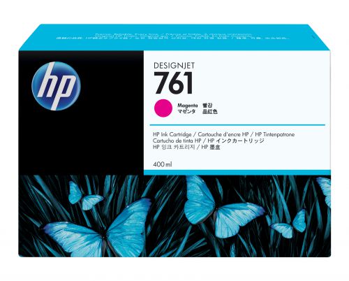 HP 761 Magenta Ink Cartridge (400ml) for DesignJet T7100 Series Printers