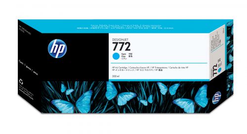 HP 772 Cyan Ink Cartridge (300ml) for HP Designjet Z5200 PostScript Printer