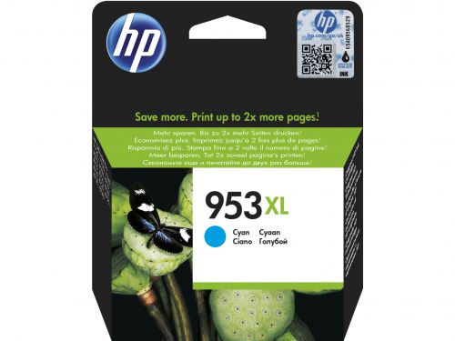 HP 953XL (Yield: 1,600 Pages) Cyan Ink Cartridge