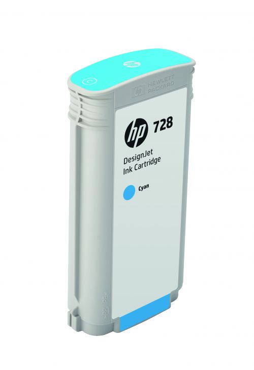 HP Designjet 728 (130ml) Cyan Ink Cartridge for T730/T830 (36 inch) Printers