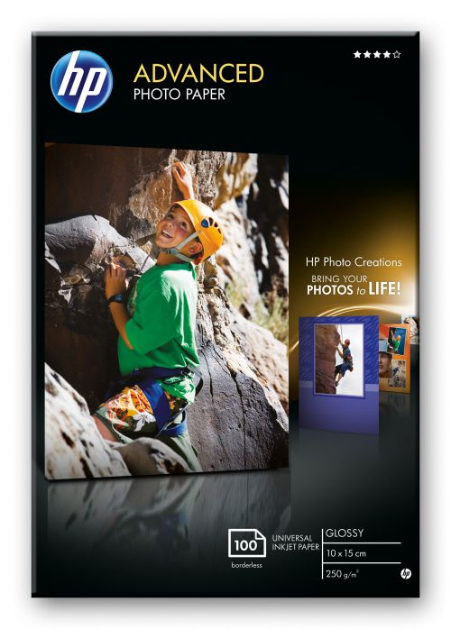 HP Advanced (10 x 15cm) Glossy Photo Paper Borderless (100 Sheets) 250gsm (White)