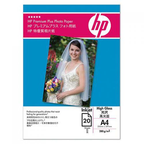 HP Premium Plus (A6) High-Gloss Photo Paper (2 Packs of 25 Sheet) 280gsm (White)